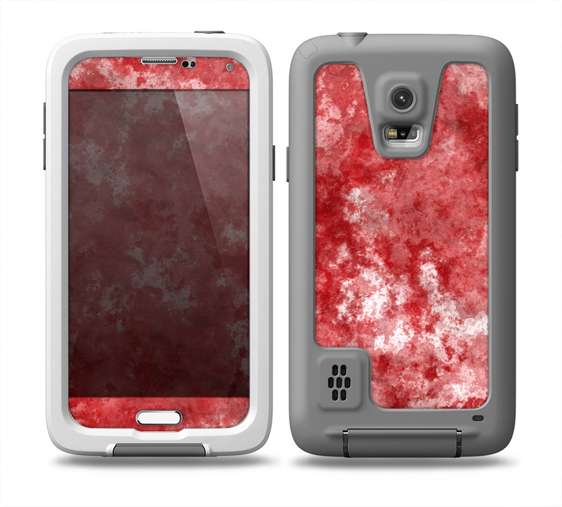The Red Splotted Paint Texture Skin for the Samsung Galaxy S5 frē LifeProof Case