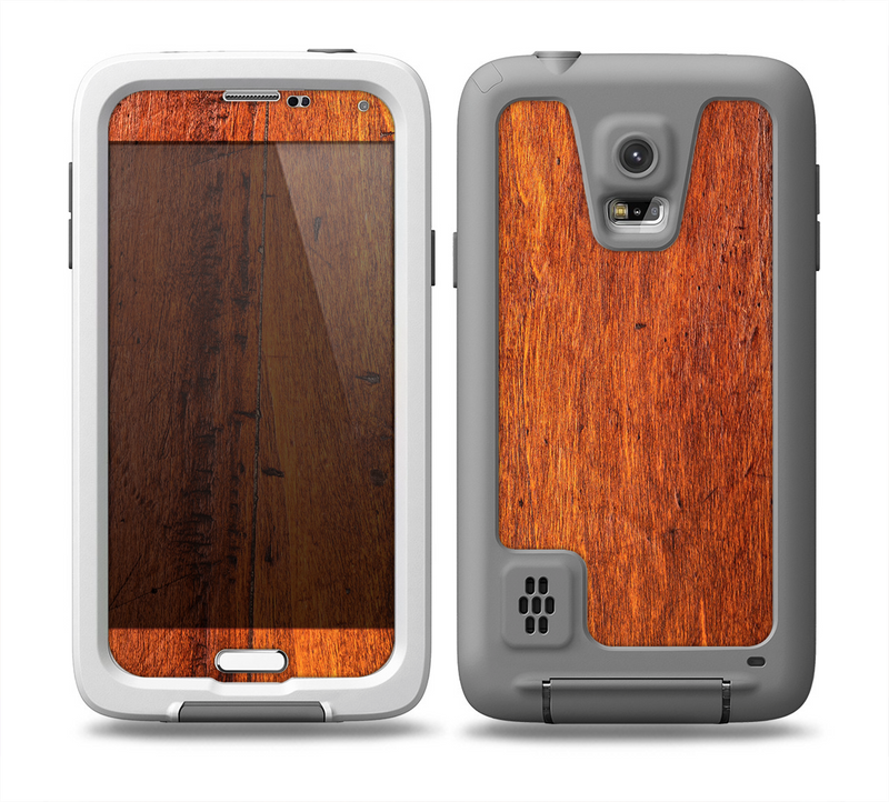 The Red Tinted WoodGrain Skin for the Samsung Galaxy S5 frē LifeProof Case