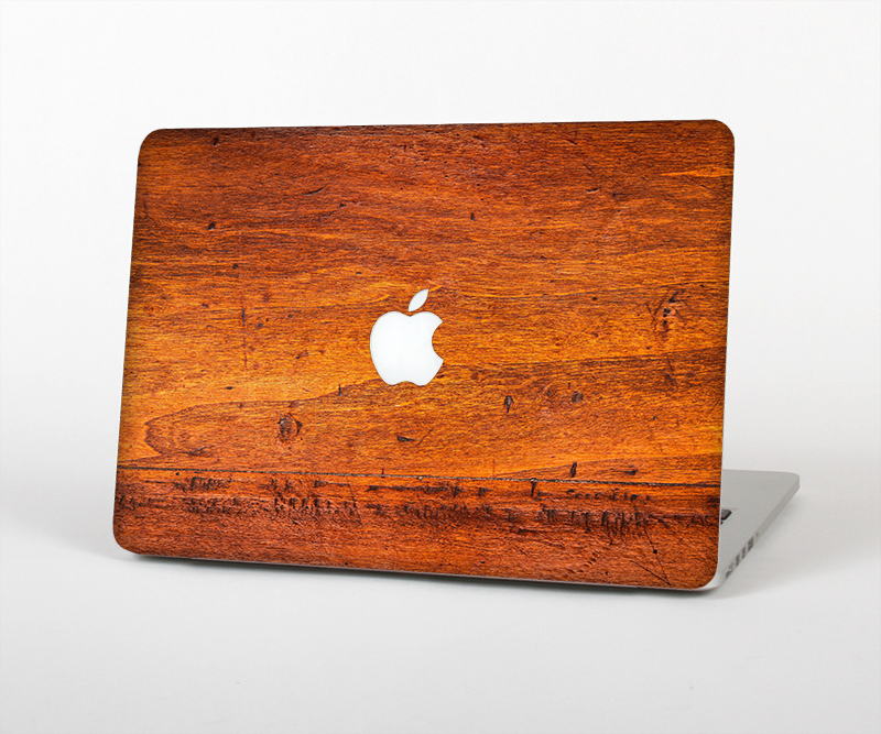 The Red Tinted WoodGrain Skin Set for the Apple MacBook Pro 15" with Retina Display