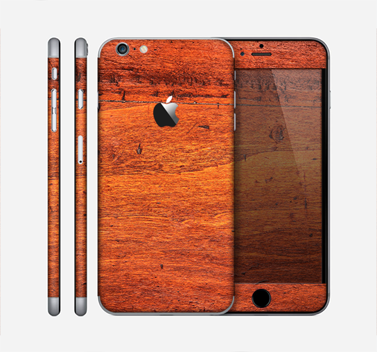 The Red Tinted WoodGrain Skin for the Apple iPhone 6 Plus