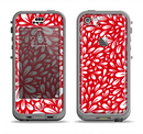 The Red Vector Floral Sprout Apple iPhone 5c LifeProof Nuud Case Skin Set