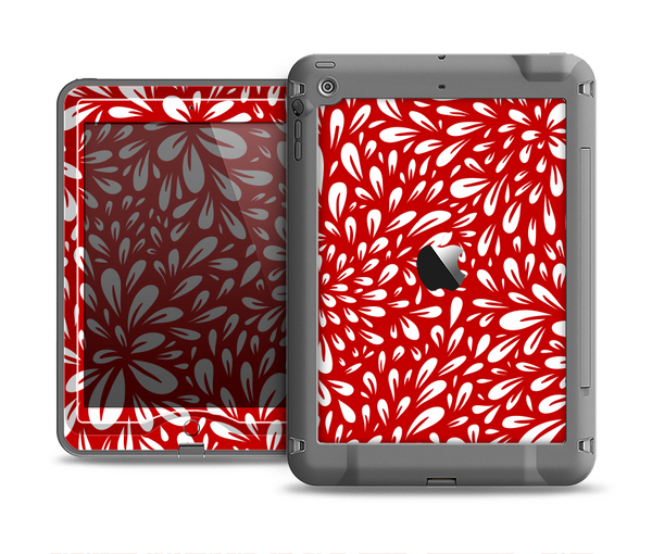 The Red Vector Floral Sprout Apple iPad Air LifeProof Nuud Case Skin Set