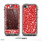 The Red Vector Floral Sprout Skin for the iPhone 5c nüüd LifeProof Case