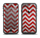 The Red Vintage Chevron Pattern Apple iPhone 6/6s LifeProof Fre Case Skin Set