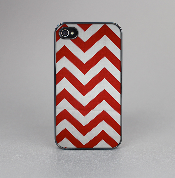 The Red Vintage Chevron Pattern Skin-Sert for the Apple iPhone 4-4s Skin-Sert Case