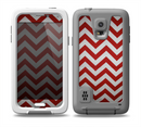 The Red Vintage Chevron Pattern  Skin for the Samsung Galaxy S5 frē LifeProof Case