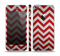 The Red Vintage Chevron Pattern Skin Set for the Apple iPhone 5