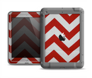 The Red Vintage Chevron Pattern Apple iPad Air LifeProof Fre Case Skin Set