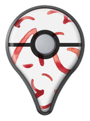 The Red Watercolor Glyphics Pokémon GO Plus Vinyl Protective Decal Skin Kit