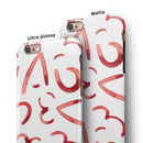 The Red Watercolor Glyphics iPhone 6/6s or 6/6s Plus 2-Piece Hybrid INK-Fuzed Case