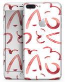 The Red Watercolor Glyphics - Skin-kit for the iPhone 8 or 8 Plus