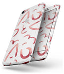 The Red Watercolor Glyphics - Skin-kit for the iPhone 8 or 8 Plus
