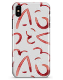 The Red Watercolor Glyphics - iPhone X Clipit Case