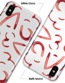 The Red Watercolor Glyphics - iPhone X Clipit Case