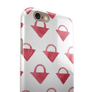 The Red Watercolor Triangular Lock iPhone 6/6s or 6/6s Plus 2-Piece Hybrid INK-Fuzed Case