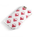 The Red Watercolor Triangular Lock iPhone 6/6s or 6/6s Plus 2-Piece Hybrid INK-Fuzed Case