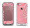 The Red & White Hypnotic Swirl Apple iPhone 5-5s LifeProof Fre Case Skin Set
