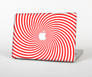 The Red & White Hypnotic Swirl Skin for the Apple MacBook Pro Retina 15"