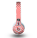 The Red & White Hypnotic Swirl Skin for the Beats by Dre Mixr Headphones