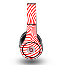 The Red & White Hypnotic Swirl Skin for the Original Beats by Dre Studio Headphones