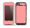 The Red & White Hypnotic Swirl Skin for the iPod Touch 5th Generation frē LifeProof Case