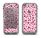 The Red & White Paw Prints Apple iPhone 5c LifeProof Fre Case Skin Set