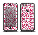 The Red & White Paw Prints Apple iPhone 6/6s LifeProof Fre Case Skin Set