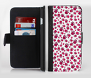 The Red & White Paw Prints Ink-Fuzed Leather Folding Wallet Credit-Card Case for the Apple iPhone 6/6s, 6/6s Plus, 5/5s and 5c