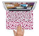 The Red & White Paw Prints Skin Set for the Apple MacBook Air 13"