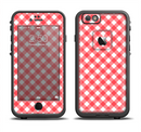 The Red & White Plaid Apple iPhone 6/6s Plus LifeProof Fre Case Skin Set