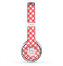 The Red & White Plaid Skin for the Beats by Dre Solo 2 Headphones