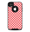The Red & White Plaid Skin for the iPhone 4-4s OtterBox Commuter Case