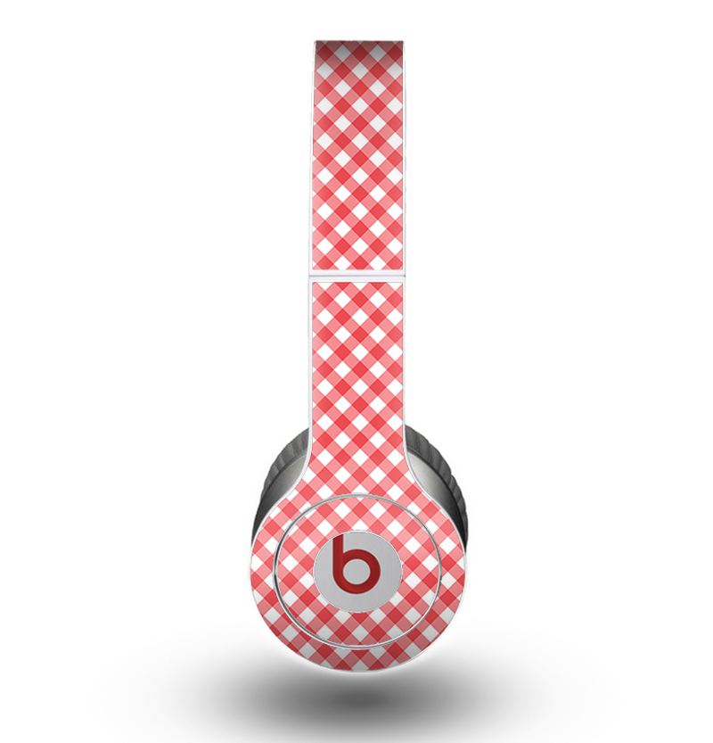 The Red & White Plaid copy Skin for the Beats by Dre Original Solo-Solo HD Headphones