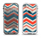 The Red, White and Blue Textile Chevron Pattern Apple iPhone 5-5s LifeProof Fre Case Skin Set
