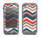 The Red, White and Blue Textile Chevron Pattern Apple iPhone 5c LifeProof Nuud Case Skin Set
