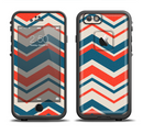 The Red, White and Blue Textile Chevron Pattern Apple iPhone 6/6s LifeProof Fre Case Skin Set