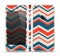 The Red, White and Blue Textile Chevron Pattern Skin Set for the Apple iPhone 5
