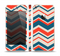 The Red, White and Blue Textile Chevron Pattern Skin Set for the Apple iPhone 5s