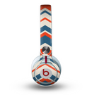 The Red, White and Blue Textile Chevron Pattern Skin for the Beats by Dre Mixr Headphones