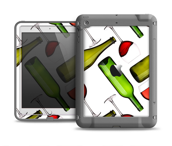 The Red Wine Bottles and Glasses Apple iPad Air LifeProof Fre Case Skin Set