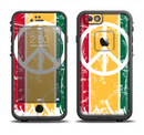 The Red, Yellow & Green Layered Peace Apple iPhone 6/6s LifeProof Fre Case Skin Set