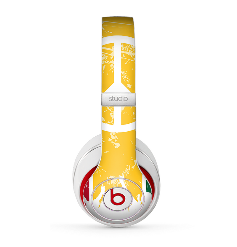 The Red, Yellow & Green Layered Peace Skin for the Beats by Dre Studio (2013+ Version) Headphones
