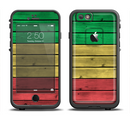 The Red, Yellow and Green Wood Planks Apple iPhone 6/6s LifeProof Fre Case Skin Set