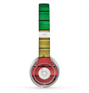 The Red, Yellow and Green Wood Planks Skin for the Beats by Dre Solo 2 Headphones