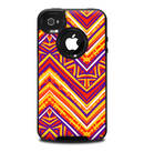 The Red, Yellow and Purple Vibrant Aztec Zigzags Skin for the iPhone 4-4s OtterBox Commuter Case