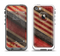 The Red and Black Striped Fabric Apple iPhone 5-5s LifeProof Fre Case Skin Set