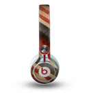 The Red Accented Grayscale Swirl Pattern Skin for the Beats by Dre Mixr Headphones