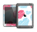 The Red and Blue Lopsided Loop-Hearts Apple iPad Air LifeProof Fre Case Skin Set