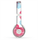 The Red and Blue Lopsided Loop-Hearts Skin for the Beats by Dre Solo 2 Headphones