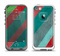 The Red and Green Diagonal Stripes Apple iPhone 5-5s LifeProof Fre Case Skin Set